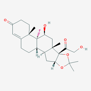 molecular formula C24H33FO6 B127052 9-Fluoro-11beta,21-dihydroxy-16alpha,17-(isopropylidenedioxy)pregn-4-ene-3,20-dione CAS No. 1524-86-3