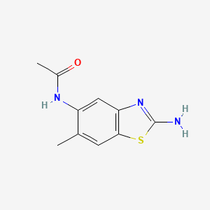molecular formula C10H11N3OS B1270520 N-(2-氨基-6-甲基-苯并噻唑-5-基)-乙酰胺 CAS No. 351437-81-5