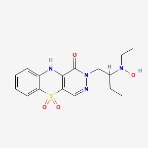 1H-Pyridazino(4,5-b)(1,4)benzothiazin-1-one, 2,10-dihydro-2-(2-(diethylamino)ethyl)-, N,5,5-trioxide, trihydrate