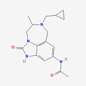 Acetamide, N-(6-(cyclopropylmethyl)-1,2,4,5,6,7-hexahydro-5-methyl-2-oxoimidazo(4,5,1-jk)(1,4)benzodiazepin-9-yl)-