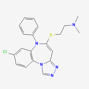 Ethanamine, 2-((8-chloro-6-phenyl-6H-(1,2,4)triazolo(4,3-a)(1,5)benzodiazepin-5-yl)thio)-N,N-dimethyl-