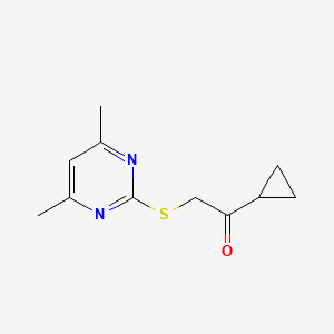 molecular formula C11H14N2OS B1270532 1-Cyclopropyl-2-((4,6-dimethylpyrimidin-2-yl)thio)ethanone CAS No. 309280-14-6