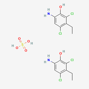 6-amino-2,4-dichloro-3-ethylphenol;sulfuric acid