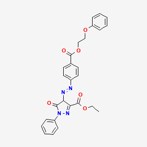 Ethyl 4,5-dihydro-5-oxo-4-((4-((2-phenoxyethoxy)carbonyl)phenyl)azo)-1-phenyl-1H-pyrazole-3-carboxylate