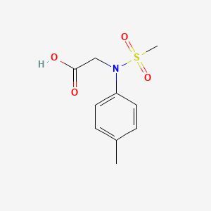 molecular formula C10H13NO4S B1270536 N-(4-甲基苯基)-N-(甲磺酰)甘氨酸 CAS No. 425616-93-9