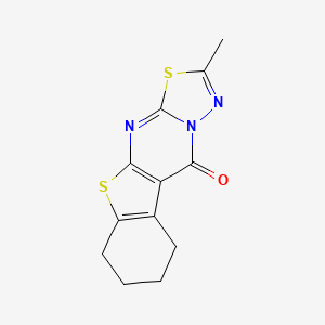 10H-(1)Benzothieno(2,3-d)(1,3,4)thiadiazolo(3,2-a)pyrimidin-10-one, 6,7,8,9-tetrahydro-2-methyl-