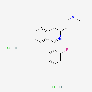 2-[1-(2-fluorophenyl)-3,4-dihydroisoquinolin-3-yl]-N,N-dimethylethanamine;dihydrochloride