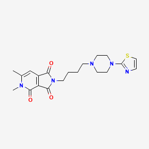 1H-Pyrrolo(3,4-c)pyridine-1,3,4(2H,5H)-trione, 5,6-dimethyl-2-(4-(4-(2-thiazolyl)-1-piperazinyl)butyl)-