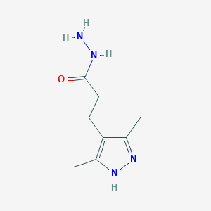 molecular formula C8H14N4O B1270557 3-(3,5-二甲基-1H-吡唑-4-基)丙酰肼 CAS No. 634884-72-3
