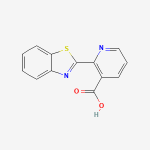 molecular formula C13H8N2O2S B1270558 2-苯并噻唑-2-基-烟酸 CAS No. 728-66-5