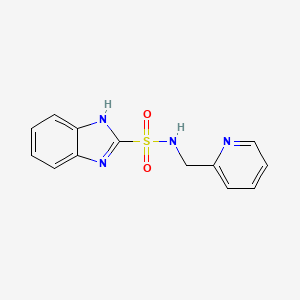 molecular formula C13H12N4O2S B12705622 N-(2-Pyridinylmethyl)-1H-benzimidazole-2-sulfonamide CAS No. 115243-28-2