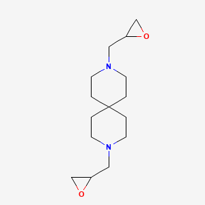 molecular formula C15H26N2O2 B12705641 3,9-Bis(2,3-epoxypropyl)-3,9-diazaspiro(5.5)undecane CAS No. 94372-84-6