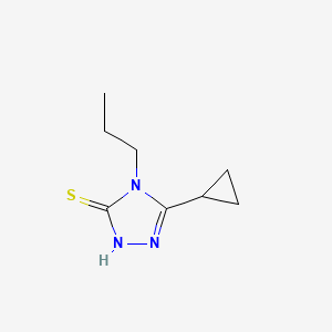 molecular formula C8H13N3S B1270567 5-环丙基-4-丙基-4H-1,2,4-三唑-3-硫醇 CAS No. 603981-93-7