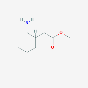 molecular formula C9H19NO2 B12705697 Methyl 3-(aminomethyl)-5-methylhexanoate CAS No. 1201805-54-0