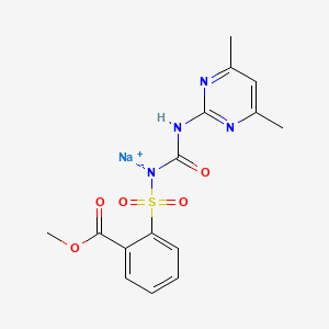 Methyl o-(((((4,6-dimethyl-2-pyrimidinyl)amino)carbonyl)amino)sulphonyl)benzoate, monosodium salt