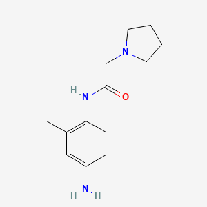 B1270571 N-(4-Amino-2-methyl-phenyl)-2-pyrrolidin-1-yl-acetamide CAS No. 436090-52-7