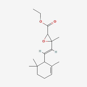 molecular formula C17H26O3 B12705746 Ethyl 3-methyl-3-(2-(2,6,6-trimethylcyclohex-2-en-1-yl)vinyl)oxirane-2-carboxylate CAS No. 93805-68-6