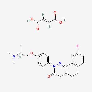 Benzo(h)cinnolin-3(2H)-one, 2-(4-(2-(dimethylamino)propoxy)phenyl)-9-fluoro-4,4a,5,6-tetrahydro-, (E)-2-butenedioate