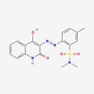 2-((E)-(2,4-Dihydroxyquinolin-3-yl)diazenyl)-N,N,5-trimethylbenzenesulfonamide