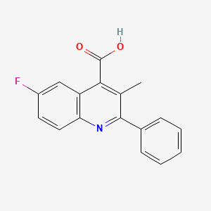 B1270579 6-Fluoro-3-methyl-2-phenylquinoline-4-carboxylic acid CAS No. 130507-38-9