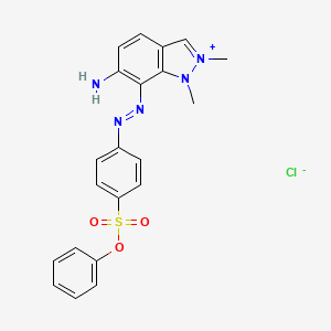 6-Amino-1,2-dimethyl-7-((4-(phenoxysulphonyl)phenyl)azo)-1H-indazolium chloride