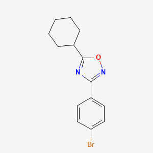 molecular formula C14H15BrN2O B1270584 3-(4-溴苯基)-5-环己基-1,2,4-噁二唑 CAS No. 443106-68-1