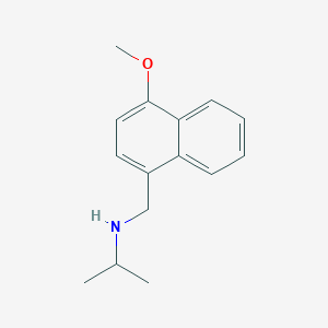 molecular formula C15H19NO B1270585 N-[(4-甲氧基萘-1-基)甲基]丙烷-2-胺 CAS No. 418789-18-1