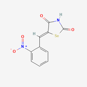 molecular formula C10H6N2O4Se B12705859 5-((2-Nitrophenyl)methylene)selenazolidine-2,4-dione CAS No. 82085-48-1