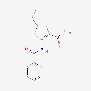 B1270586 2-Benzamido-5-ethylthiophene-3-carboxylic acid CAS No. 73696-46-5
