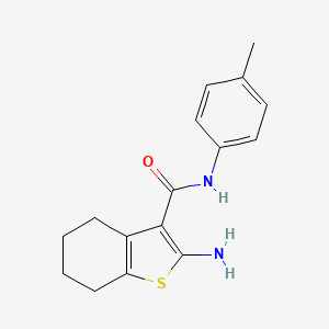 B1270588 2-amino-N-(4-methylphenyl)-4,5,6,7-tetrahydro-1-benzothiophene-3-carboxamide CAS No. 83822-35-9