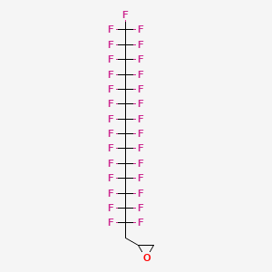 molecular formula C17H5F29O B12705888 (2,2,3,3,4,4,5,5,6,6,7,7,8,8,9,9,10,10,11,11,12,12,13,13,14,14,15,15,15-Nonacosafluoropentadecyl)oxirane CAS No. 94158-67-5