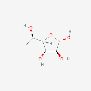 molecular formula C6H12O5 B12705893 beta-L-Fucofuranose CAS No. 64761-42-8