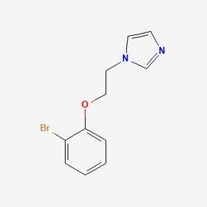 molecular formula C11H11BrN2O B1270590 1-[2-(2-ブロモフェノキシ)エチル]-1H-イミダゾール CAS No. 416882-00-3