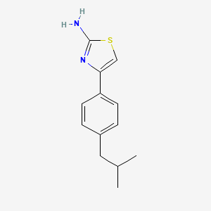 molecular formula C13H16N2S B1270592 4-(4-异丁基苯基)-1,3-噻唑-2-胺 CAS No. 351982-44-0