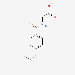 molecular formula C12H15NO4 B1270593 (4-异丙氧基-苯甲酰氨基)-乙酸 CAS No. 51220-54-3