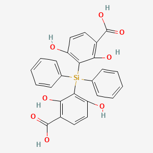 molecular formula C26H20O8Si B12705946 Benzoic acid, 2,4-dihydroxy-, diphenylsilylene ester CAS No. 129459-91-2