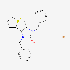 molecular formula C22H25BrN2OS B12705974 3,5-dibenzyl-8-thionia-3,5-diazatricyclo[6.3.0.02,6]undecan-4-one;bromide CAS No. 21035-85-8