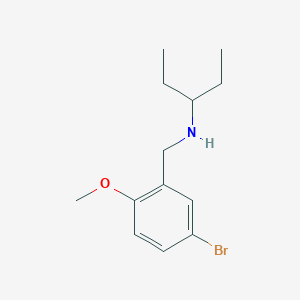 B1270599 N-(5-bromo-2-methoxybenzyl)pentan-3-amine CAS No. 418773-91-8