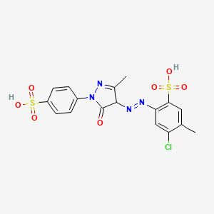 6-Chloro-4-((4,5-dihydro-3-methyl-5-oxo-1-(4-sulphophenyl)-1H-pyrazol-4-yl)azo)toluene-3-sulphonic acid