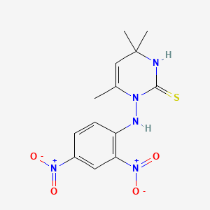 1-[(2,4-dinitrophenyl)amino]-3,4-dihydro-4,4,6-trimethyl-1H-pyrimidine-2-thione