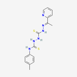 Carbonothioic dihydrazide, N''-(((4-methylphenyl)amino)thioxomethyl)-N'''-((1E)-1-(2-pyridinyl)ethylidene)-