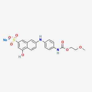 Sodium 4-hydroxy-7-(4-((2-methoxyethoxycarbonyl)amino)anilino)naphthalene-2-sulphonate