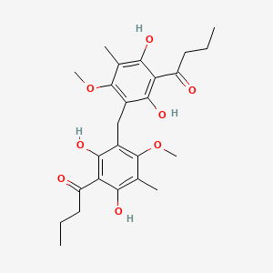 molecular formula C25H32O8 B12706045 Methylenebis(aspidinol) CAS No. 5377-72-0