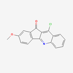 molecular formula C17H10ClNO2 B12706067 10-Chloro-2-methoxy-11H-indeno(1,2-b)quinolin-11-one CAS No. 93663-95-7