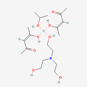 ((2,2',2''-Nitrilotris(ethanolato))(1-)-O)bis(pentane-2,4-dionato-O,O')(propan-2-olato)titanium