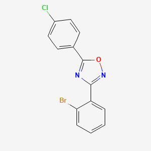 B1270608 3-(2-Bromophenyl)-5-(4-chlorophenyl)-1,2,4-oxadiazole CAS No. 425373-64-4