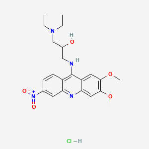 1-(Diethylamino)-3-((2,3-dimethoxy-6-nitroacridin-9-yl)amino)propan-2-ol monohydrochloride