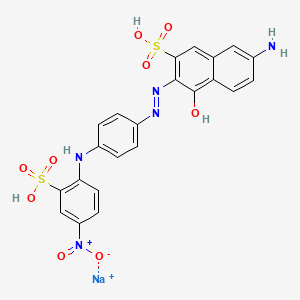 7-Amino-4-hydroxy-3-((4-((4-nitro-2-sulphophenyl)amino)phenyl)azo)naphthalene-2-sulphonic acid, sodium salt