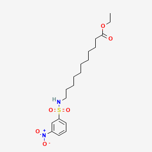 Undecanoic acid, 11-(((3-nitrophenyl)sulfonyl)amino)-, ethyl ester