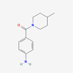 molecular formula C13H18N2O B1270622 （4-氨基苯基）（4-甲基哌啶-1-基）甲酮 CAS No. 79868-20-5